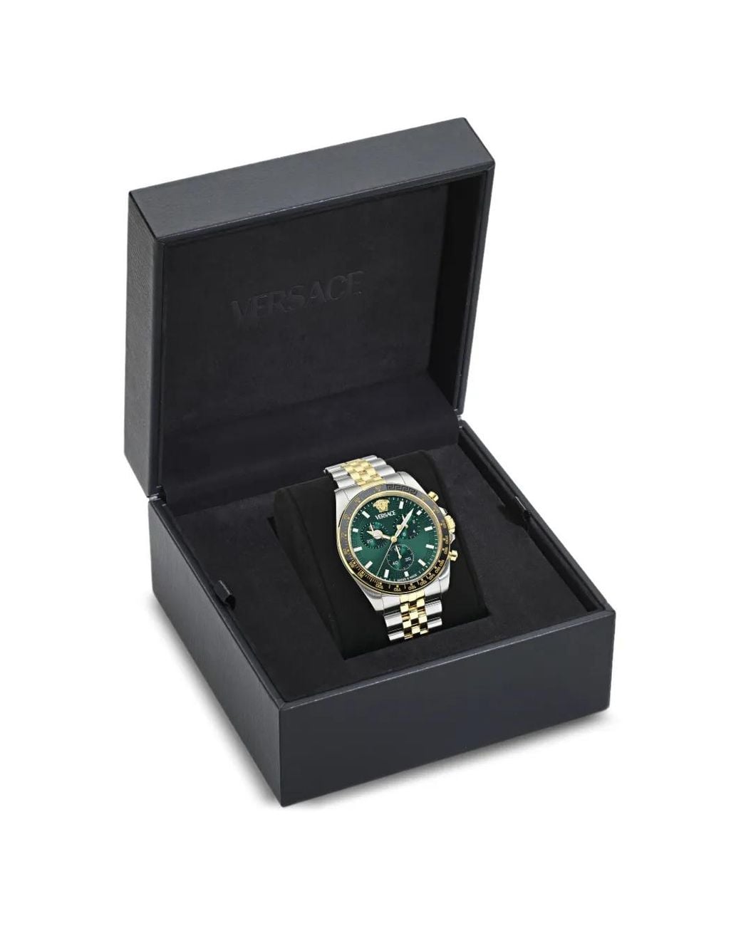 Versace Metallic Greca Chrono 43Mm Watch for men