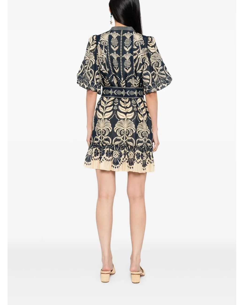 FARM Rio Ainika Tropical Splendor Mini Dress in Blue | Lyst