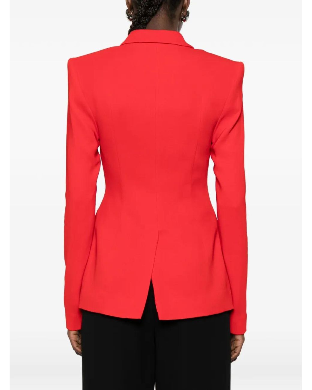 TOVE Red Merl Buttoned Flap-Pocket Blazer