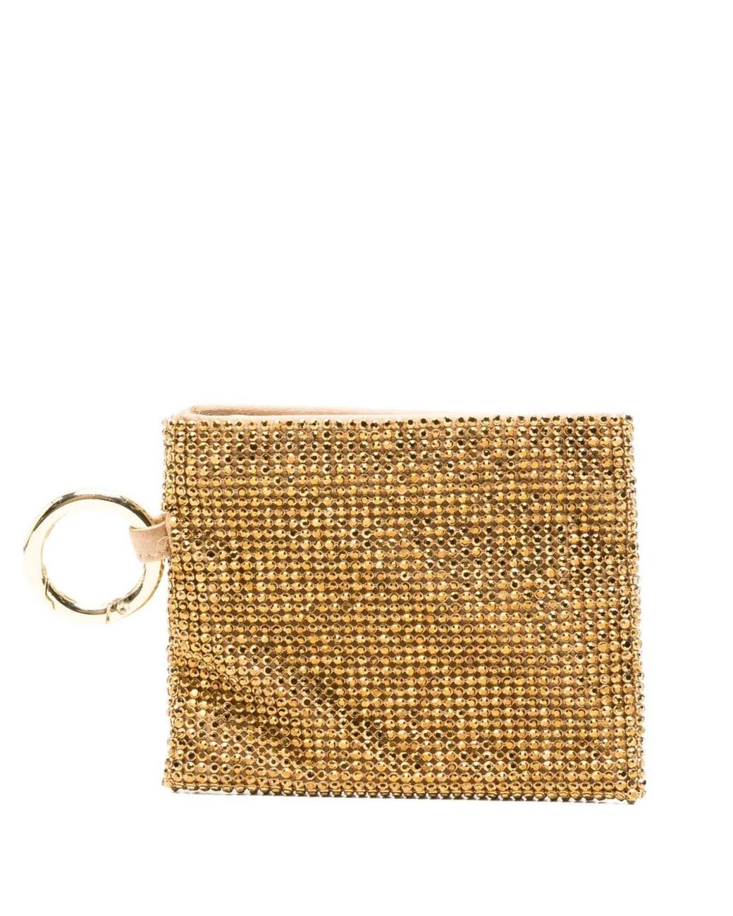 Benedetta Bruzziches Natural Crystal-Embellished Wallet