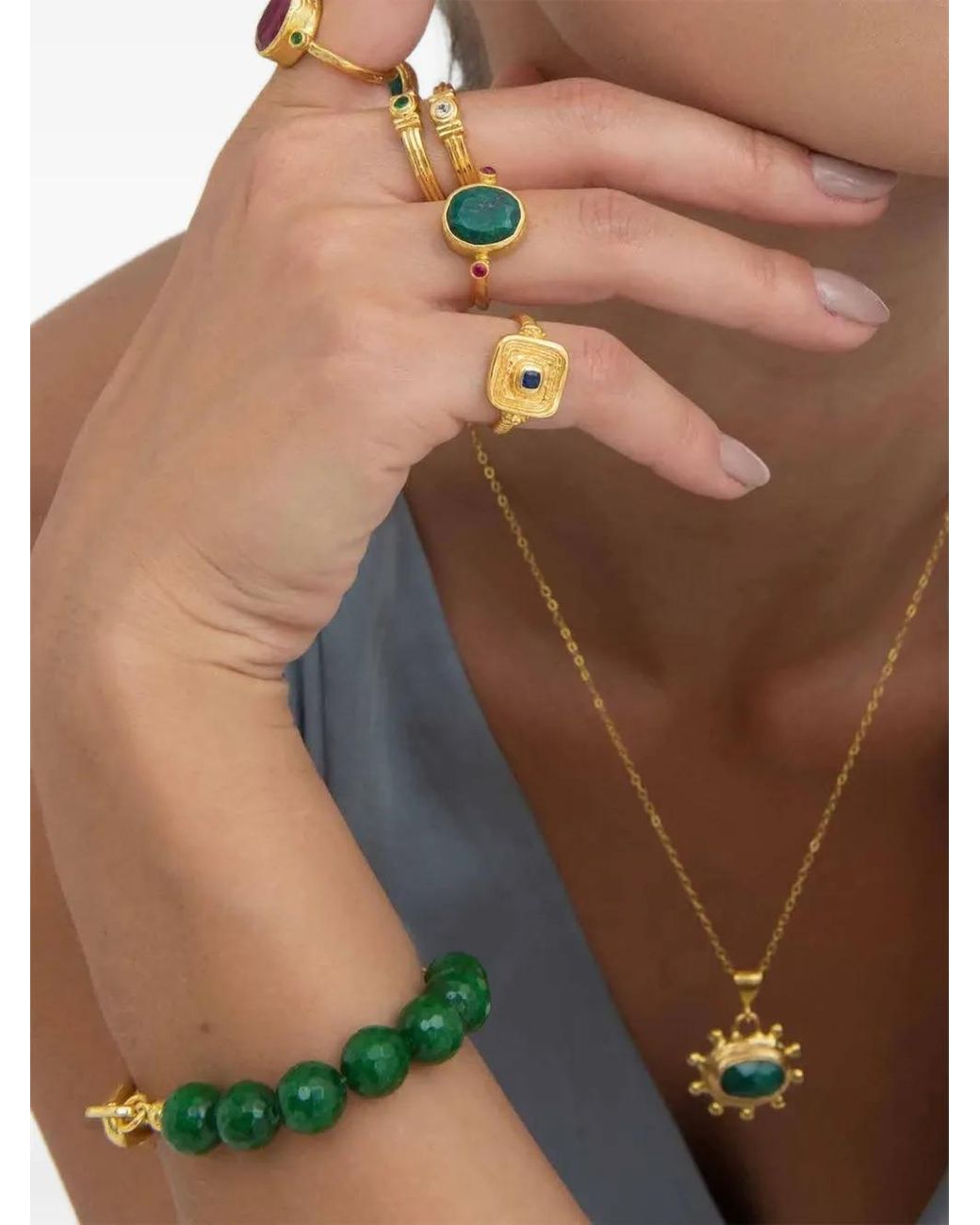 Pulsera Etta Ottoman Hands de color Yellow