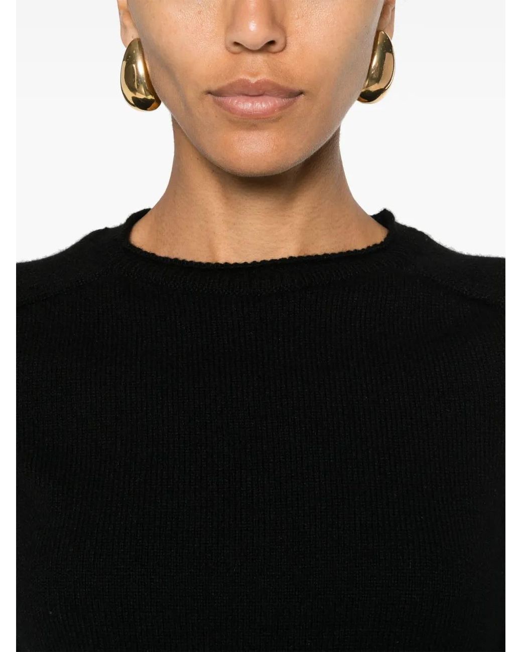 Tom Ford Black Logo-Plaque Cashmere Jumper