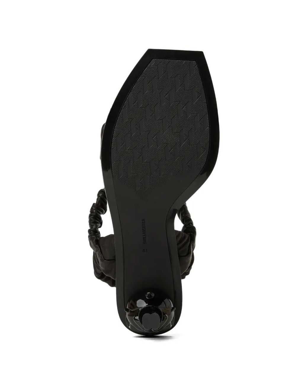 Karl Lagerfeld Black Ikon Slingback Sandals