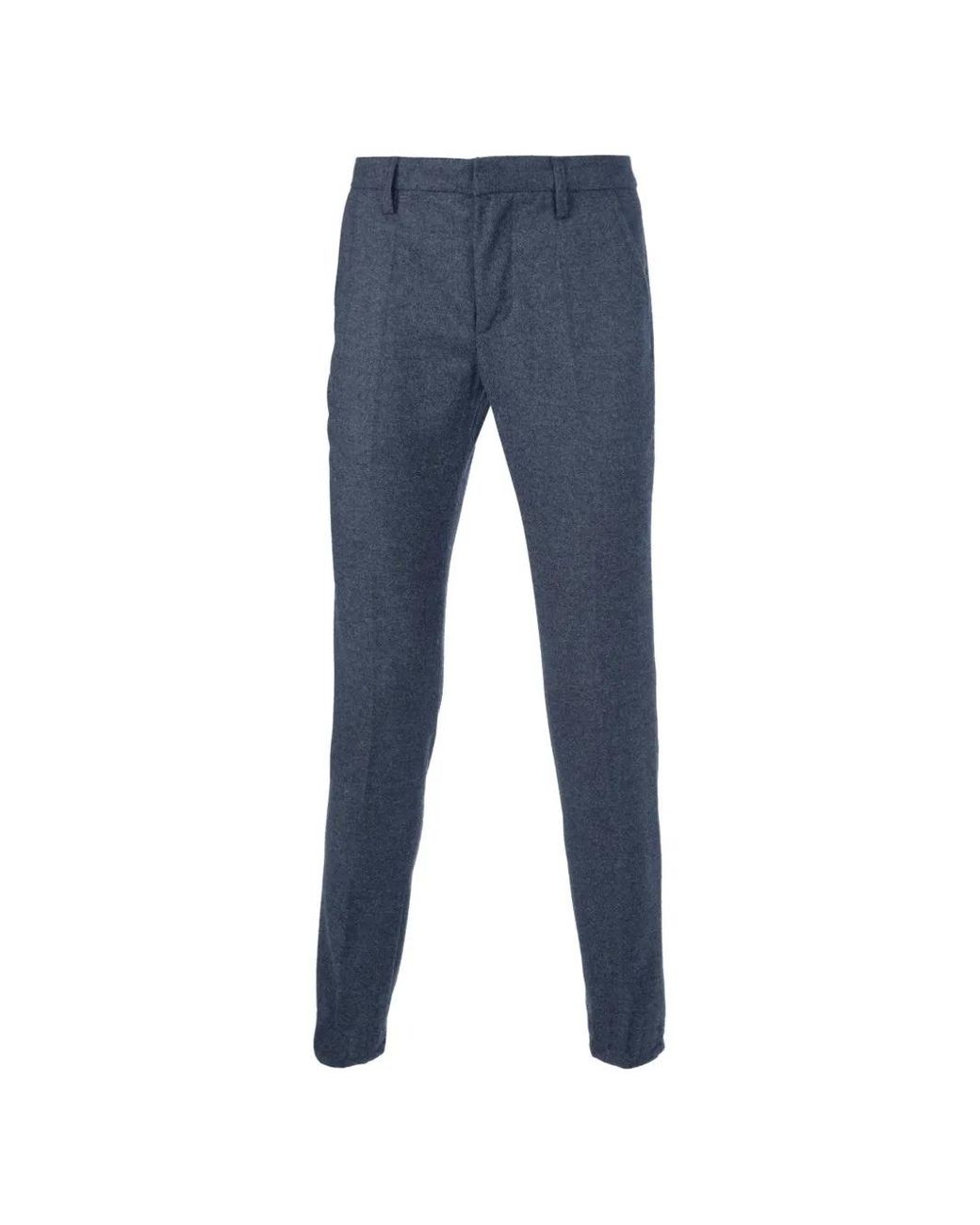 Dondup Blue Gaubert Slim-Fit Trousers for men