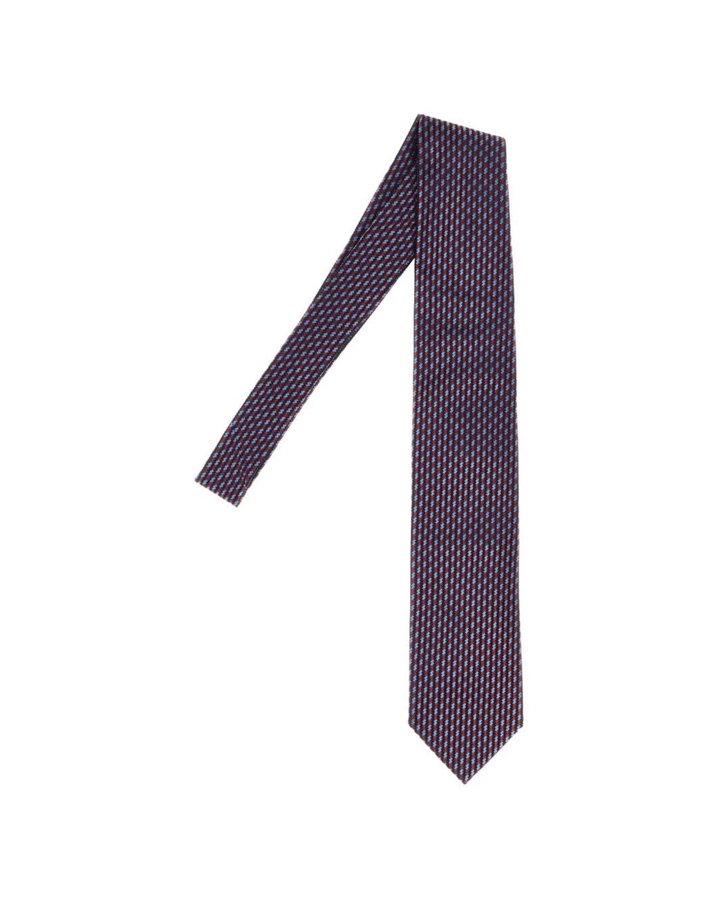 Brioni Purple Patterned Silk Tie for men