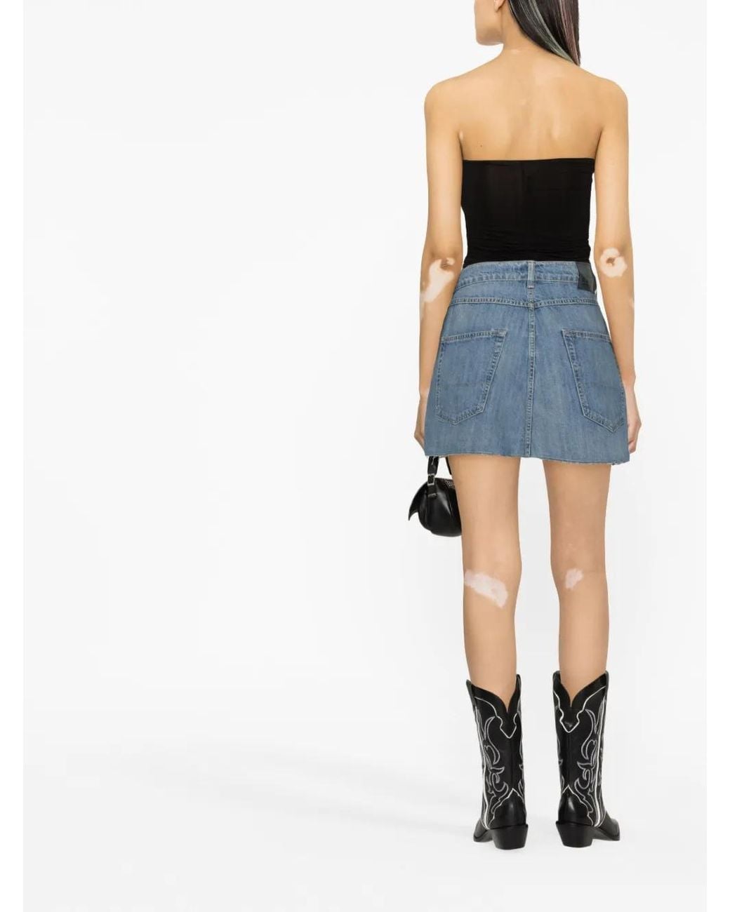 Our Legacy Blue Medium-Wash Denim Skirt