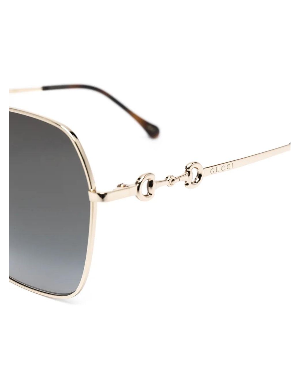 Gucci Gray Square-Frame Sunglasses