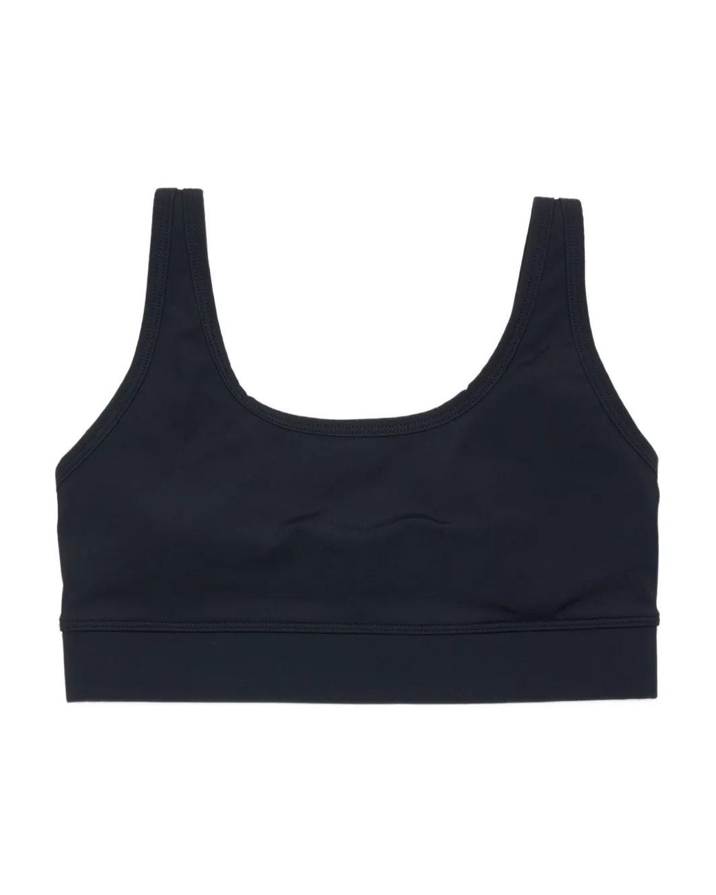 UNNA Blue Logo-Print Bra