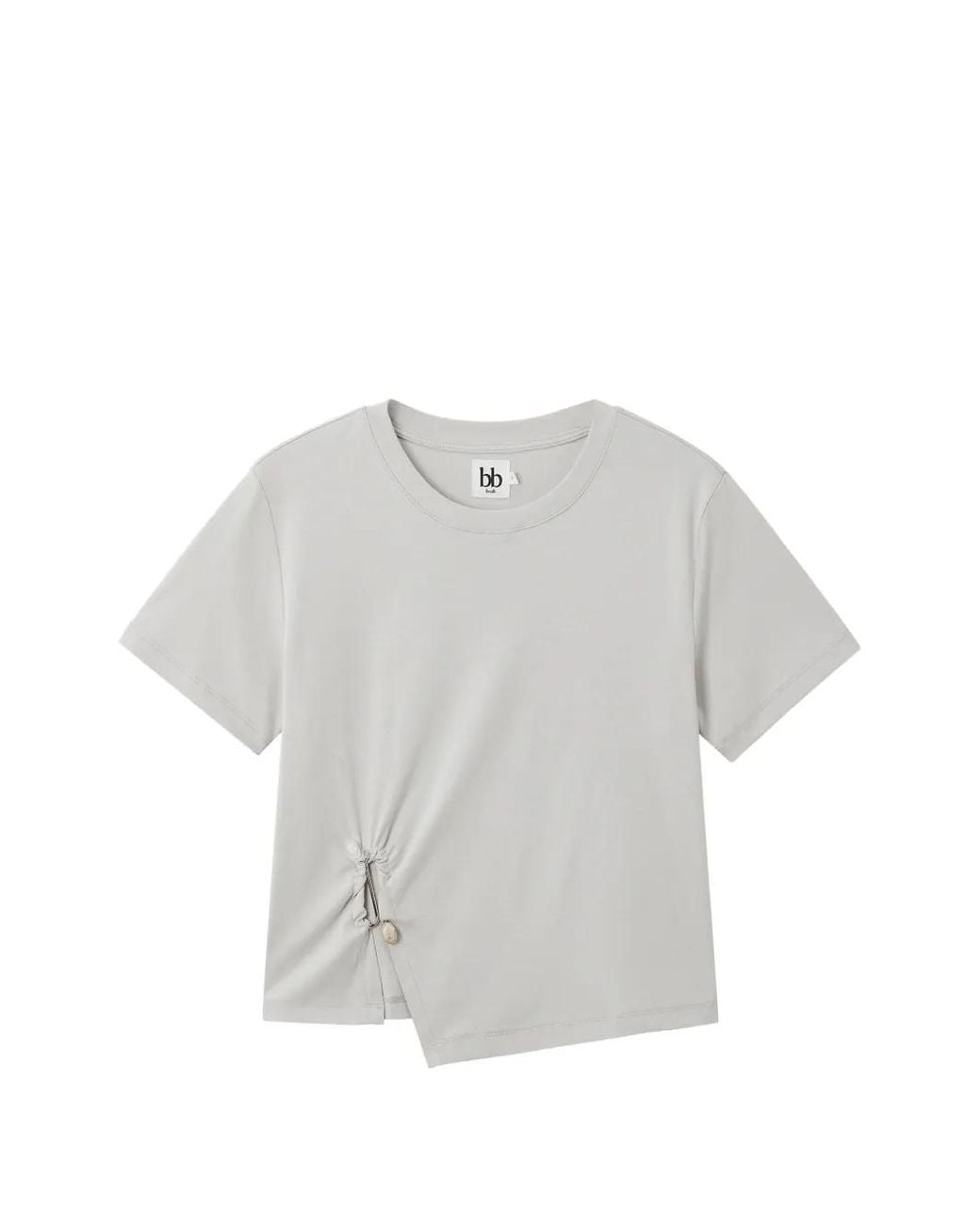 B+ AB Gray Ring-Detail T-Shirt
