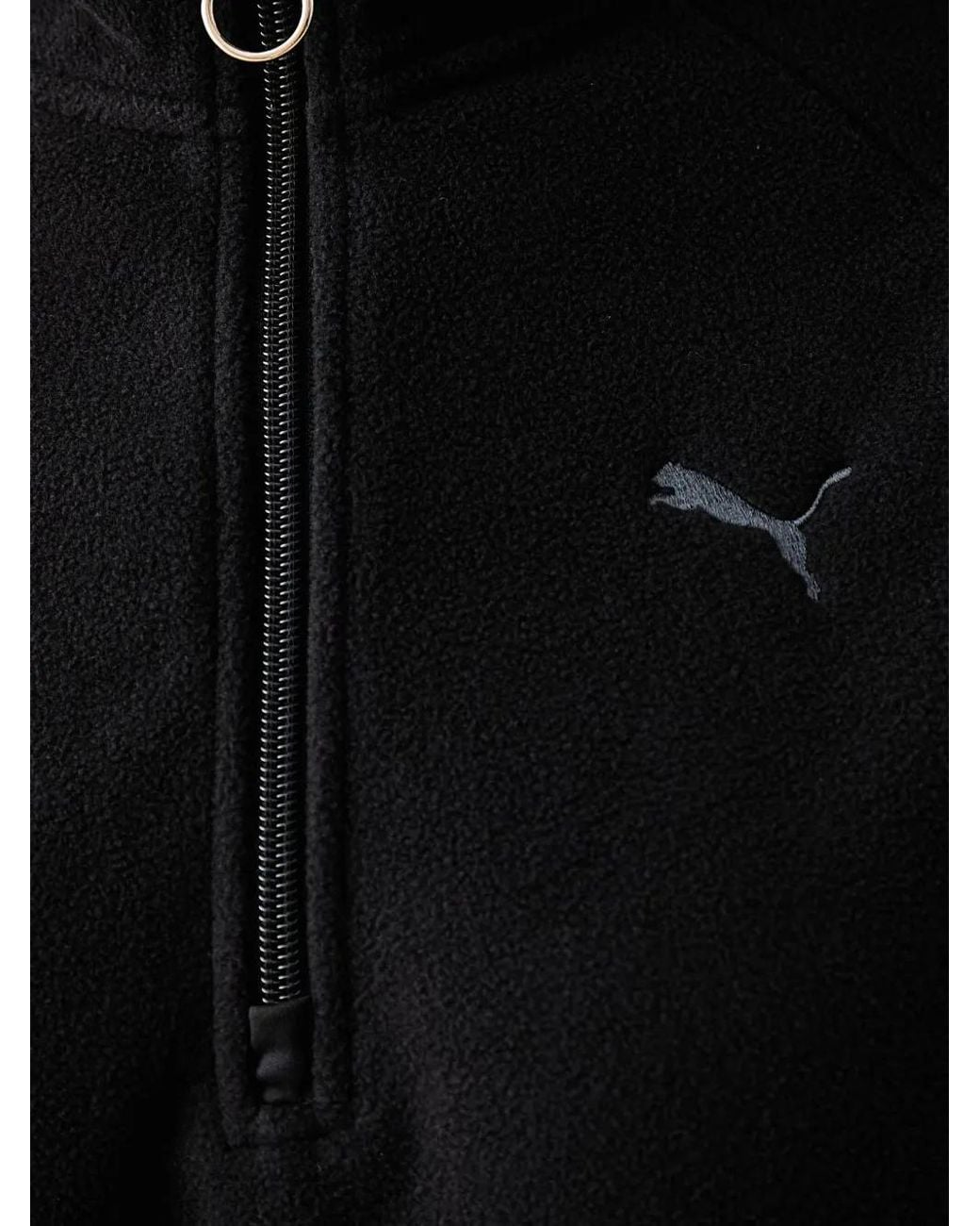 PUMA Black Her Winterised Half-Zip Crew Sweatshirt