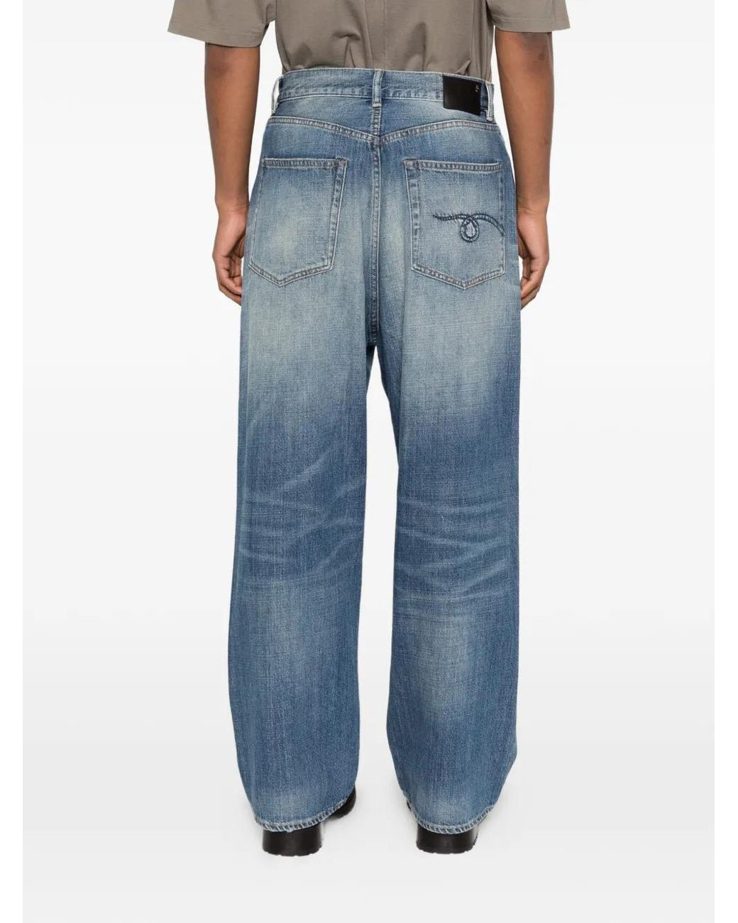 R13 Blue Venti Faded-Effect Jeans for men