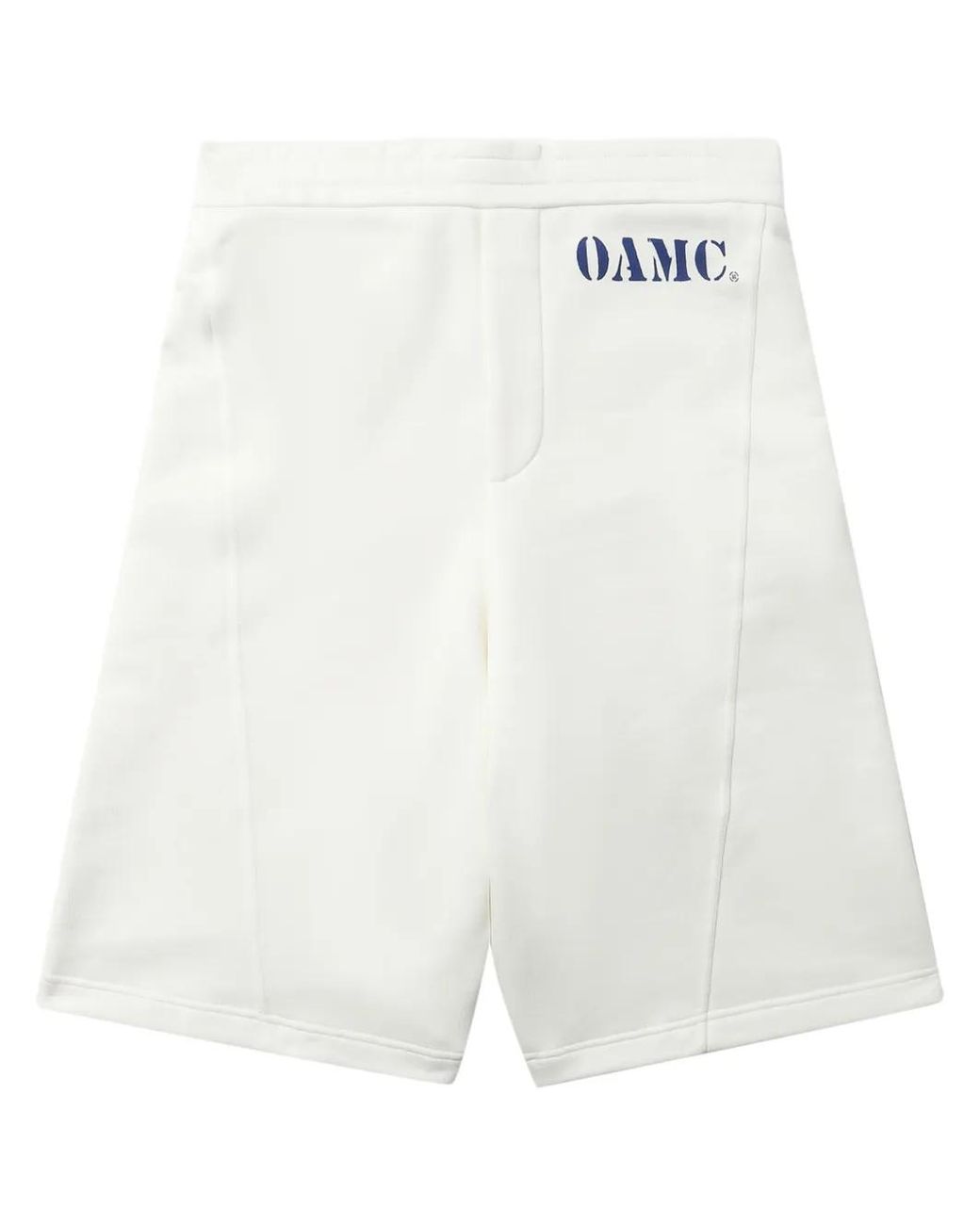 OAMC White Logo-Print Cotton Track Shorts for men
