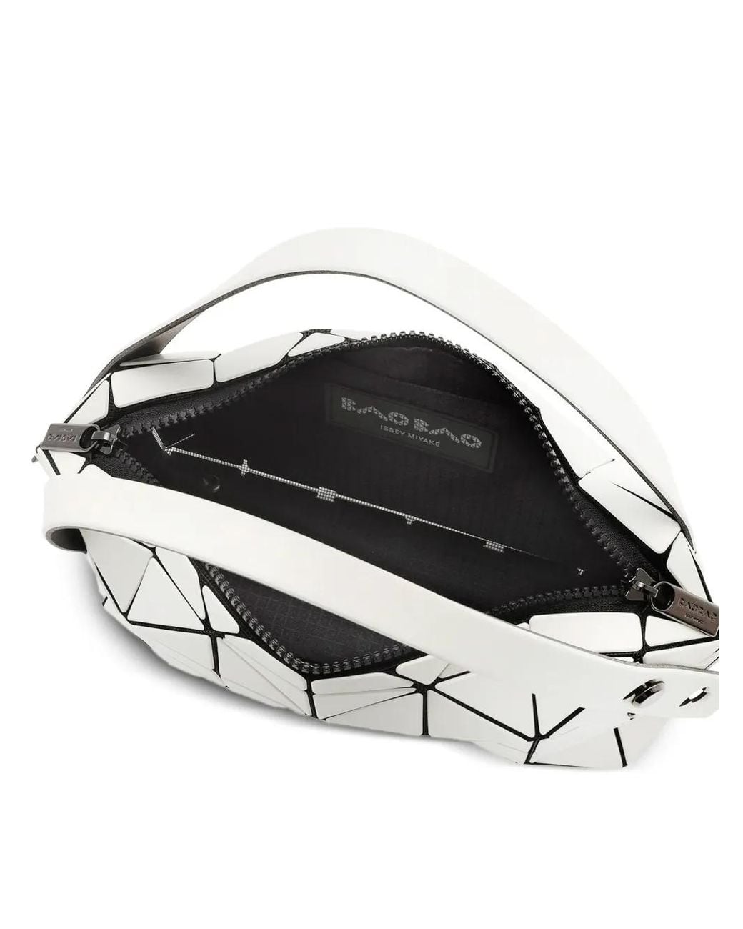 Issey Miyake White Small Boston Geometric-Panelled Tote Bag