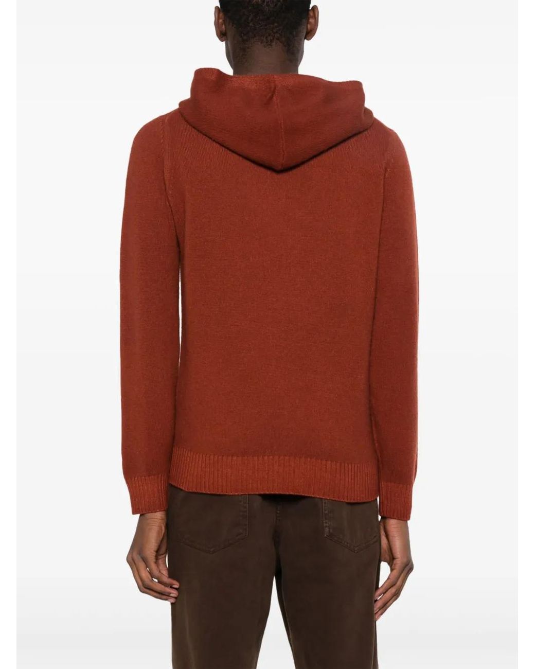 Dell'Oglio Brown Hoodie En Maille for men