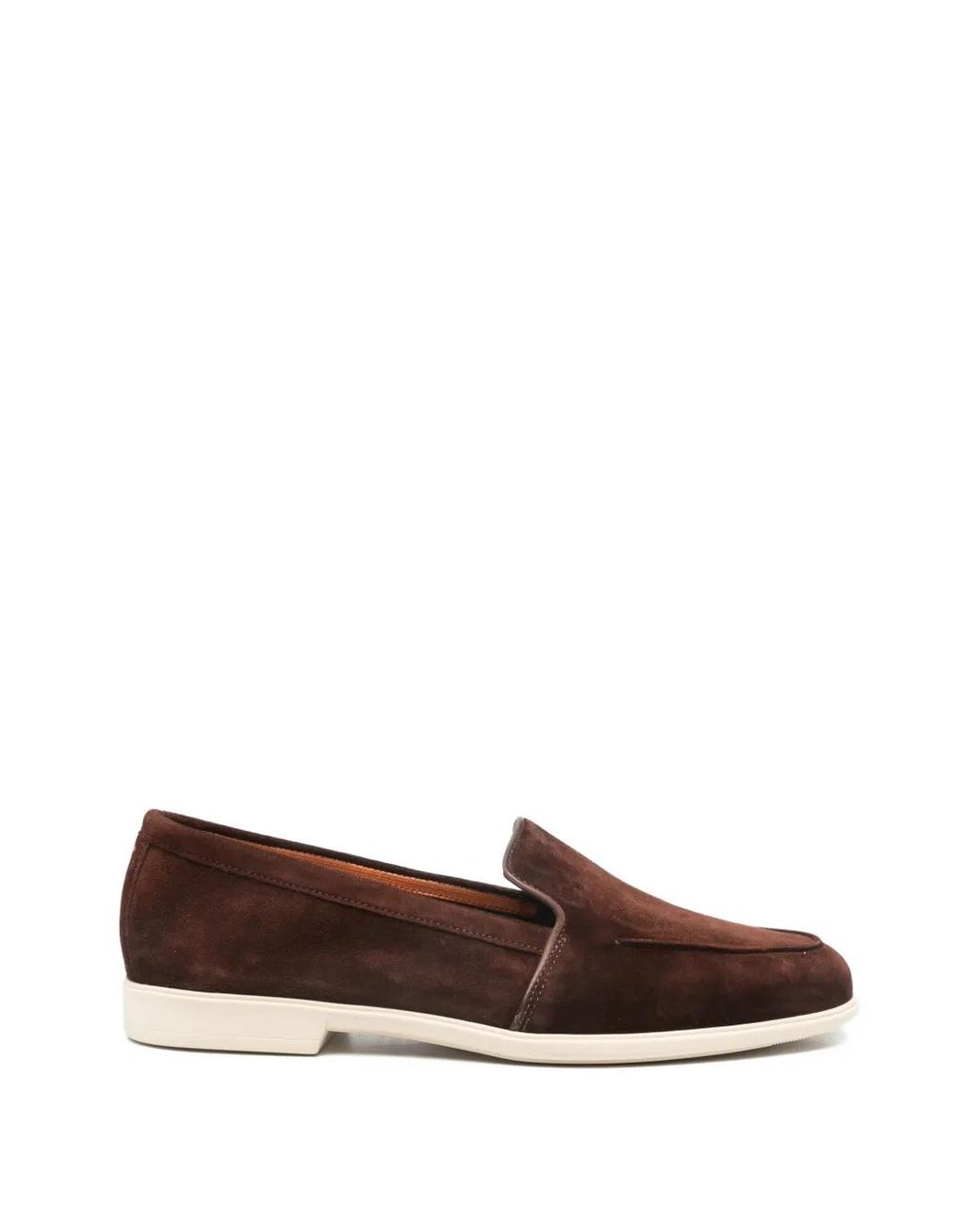 Santoni Brown Malibu Slip-On Loafers