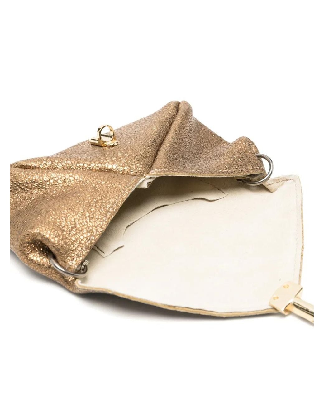 UN TÈ DA MATTI Natural Pochette Ghiro À Effet Craquelé