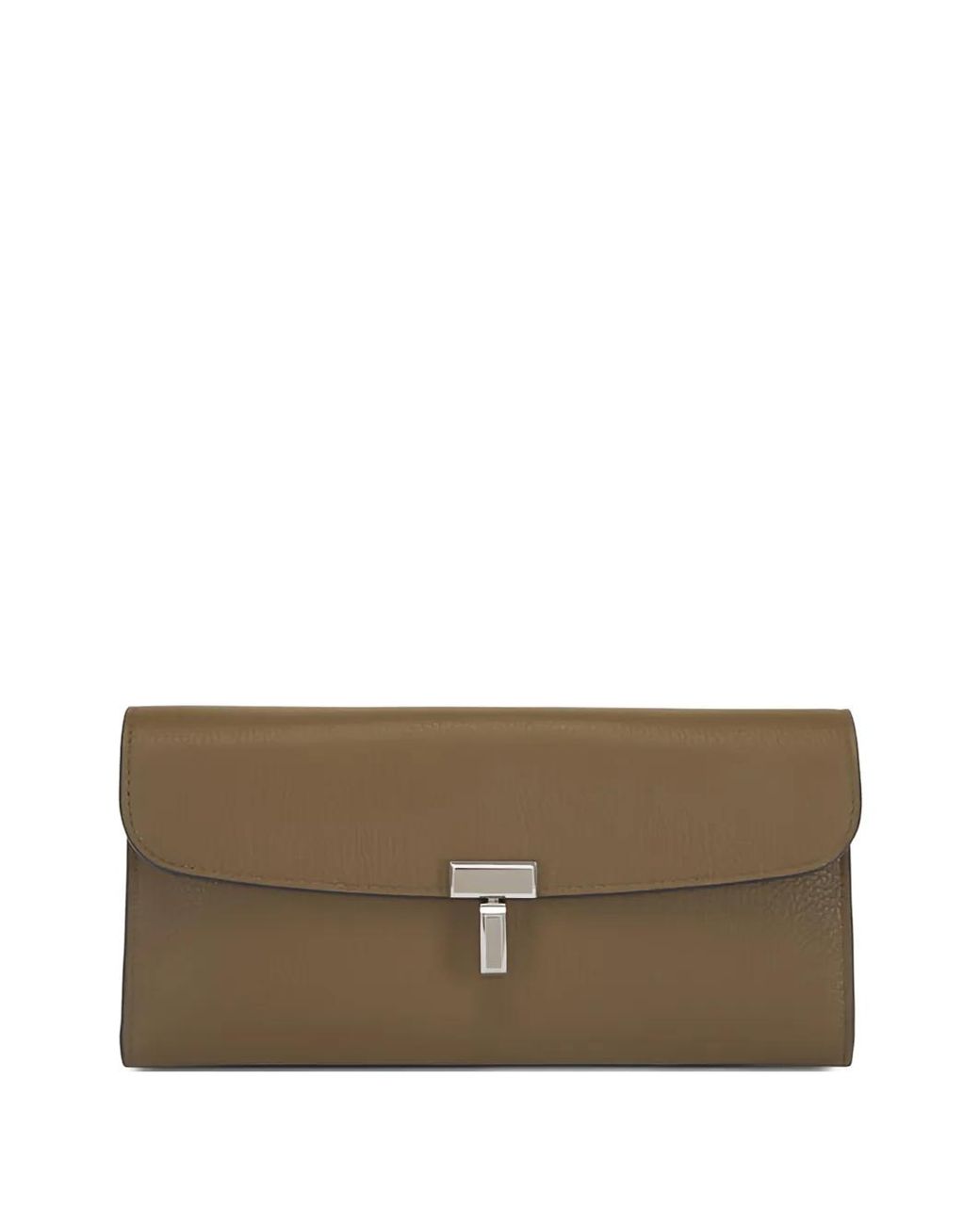 Totême Brown Pebble Grain Wallet