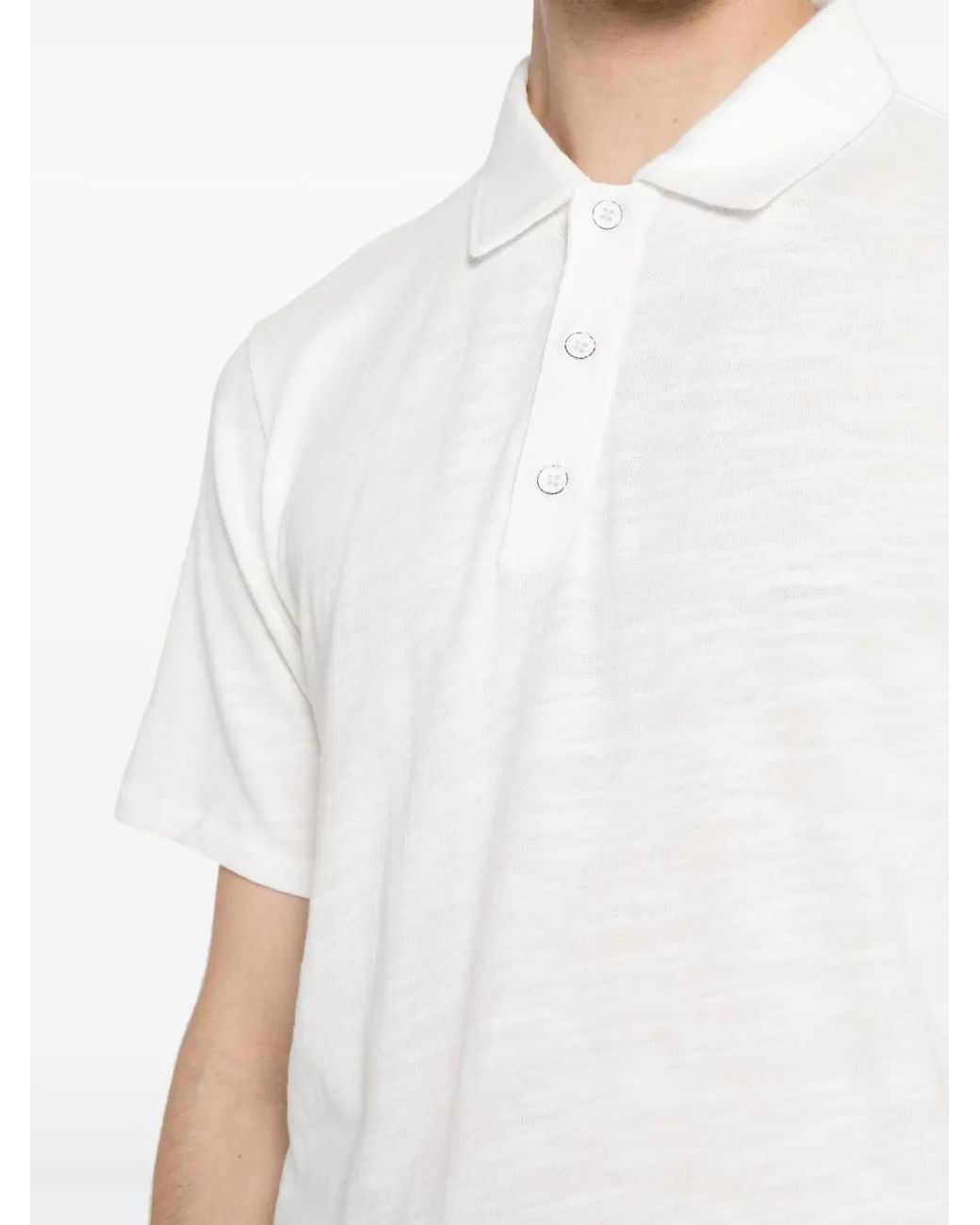 Rag & Bone White Classic Flame Cotton Polo Shirt for men