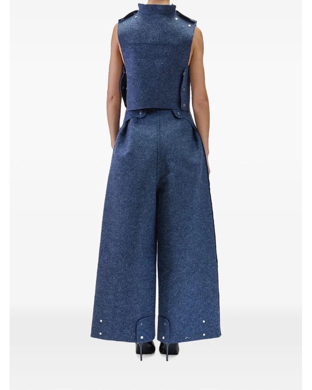Sunnei Blue Armatura Press-Stud Top