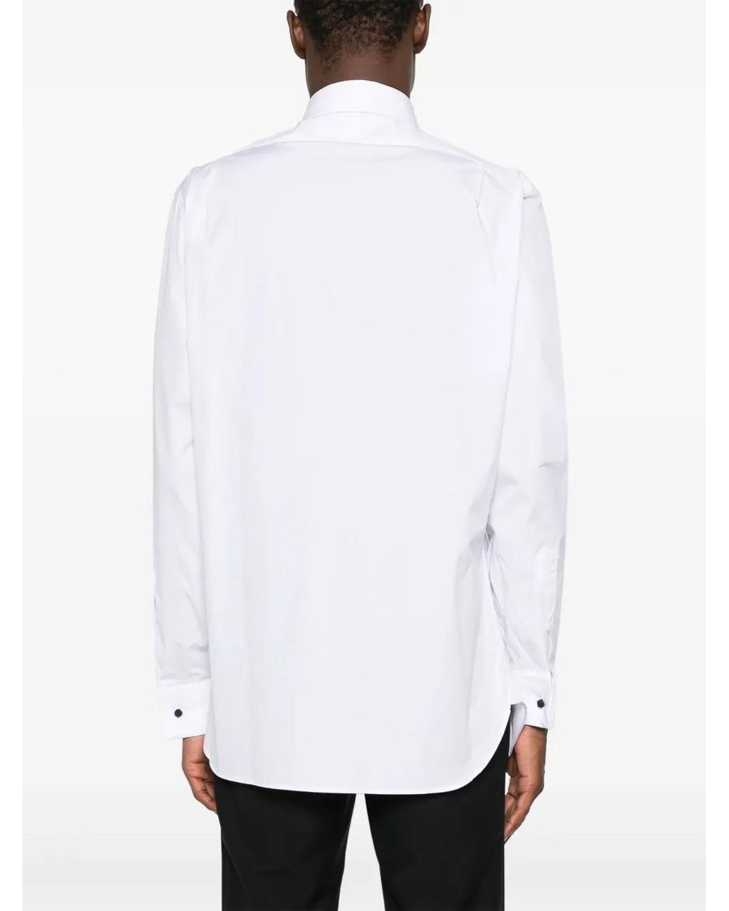 Polo Ralph Lauren White Spread-Collar Cotton Shirt for men
