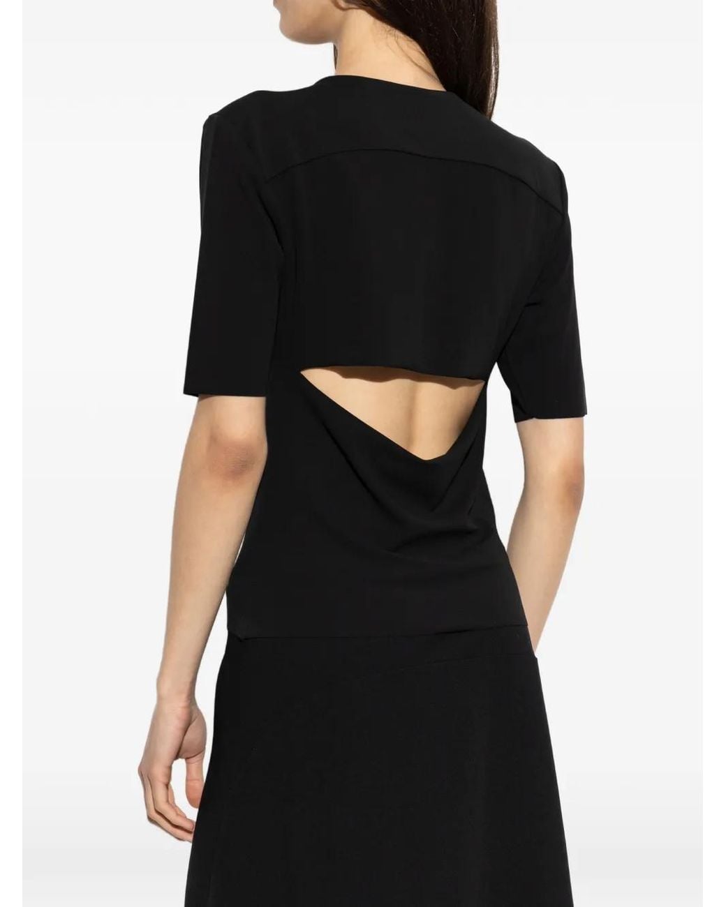 Jil Sander Black Haut À Fente Au Dos