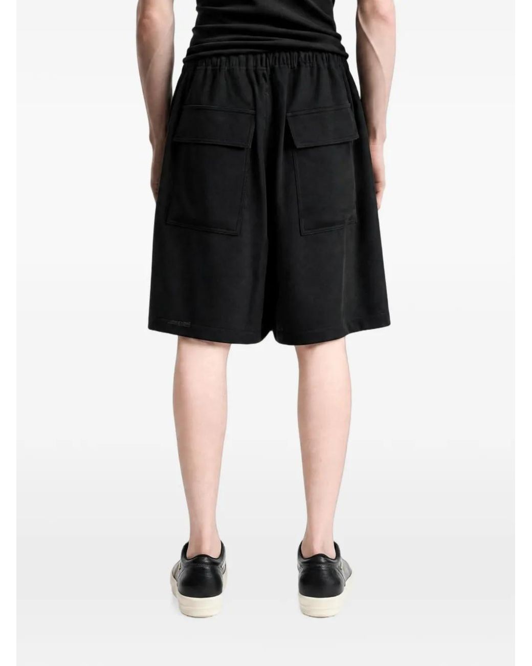 Rick Owens Black Wool Cargo Pants for men
