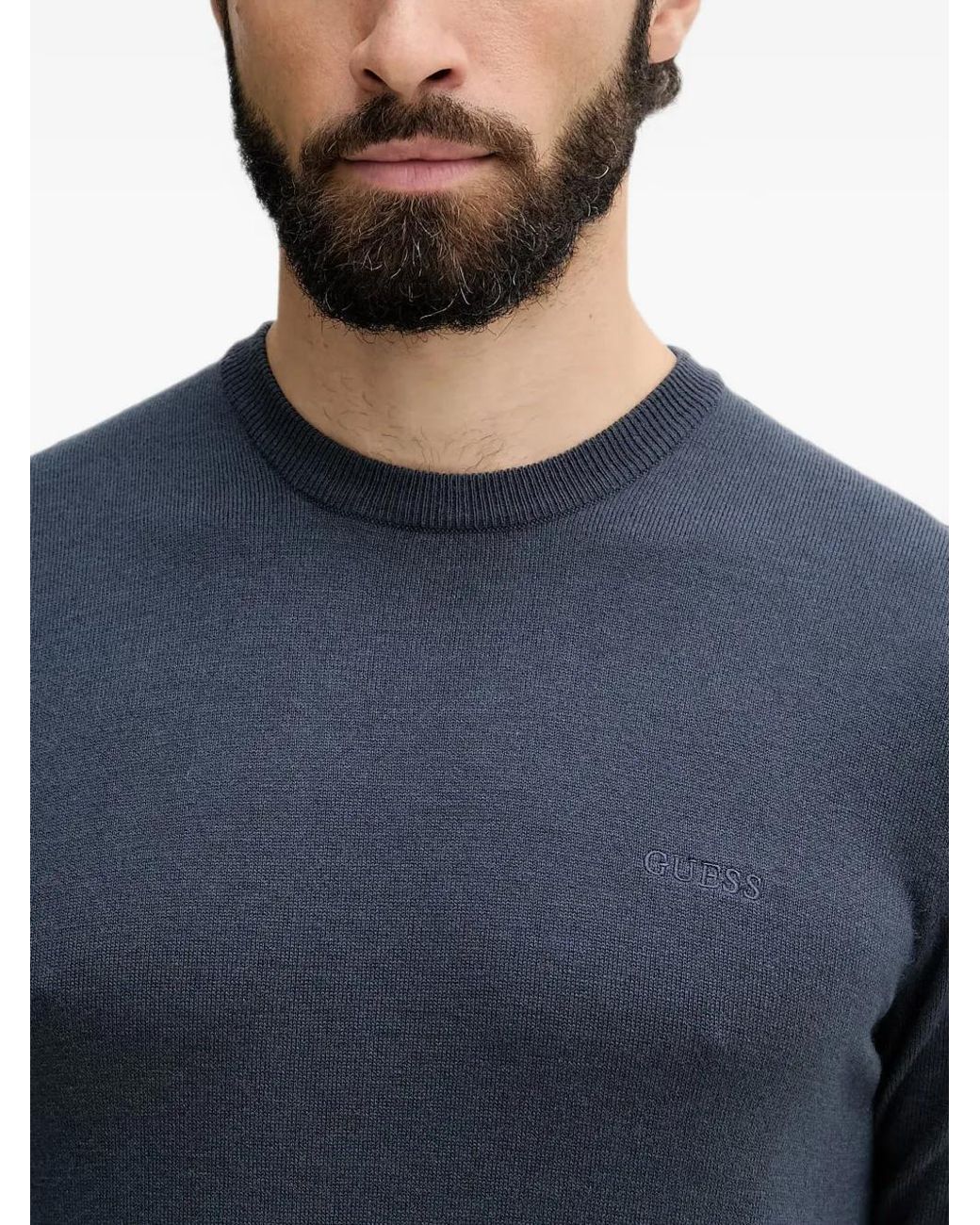 Sweat À Logo Brodé Guess pour homme en coloris Blue