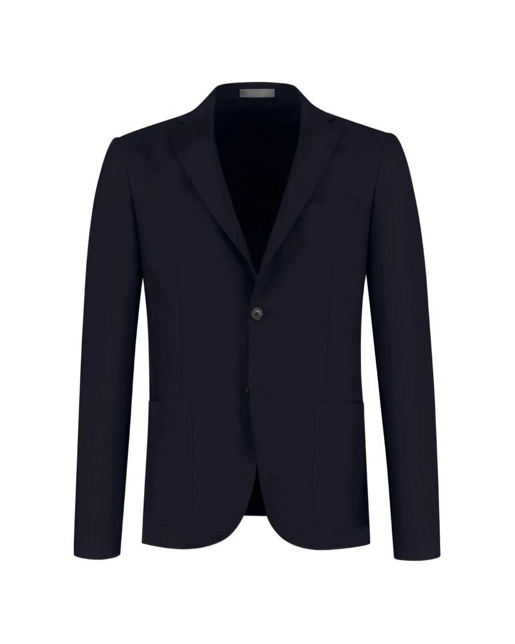 Corneliani Blue Single-Breasted Patch-Pocket Blazer for men