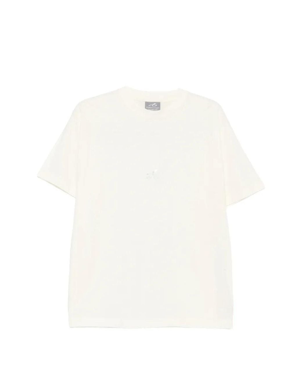 Balenciaga White Logo-Print T-Shirt