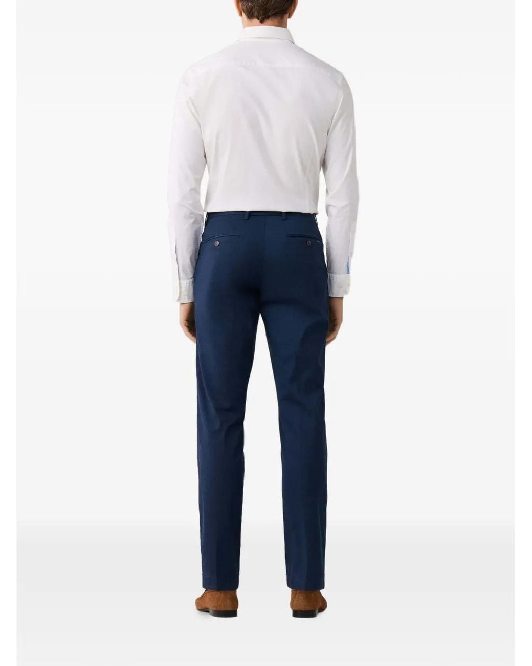 Hackett Blue Kensington Slim-Fit Trousers for men