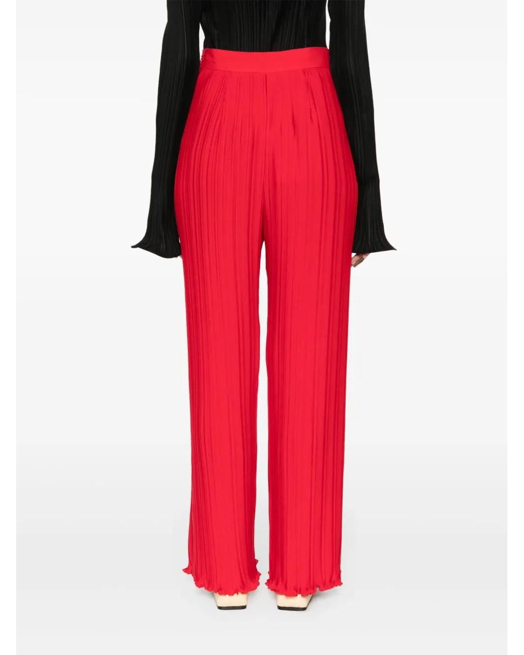 Lanvin Straight Plooibroek in het Red