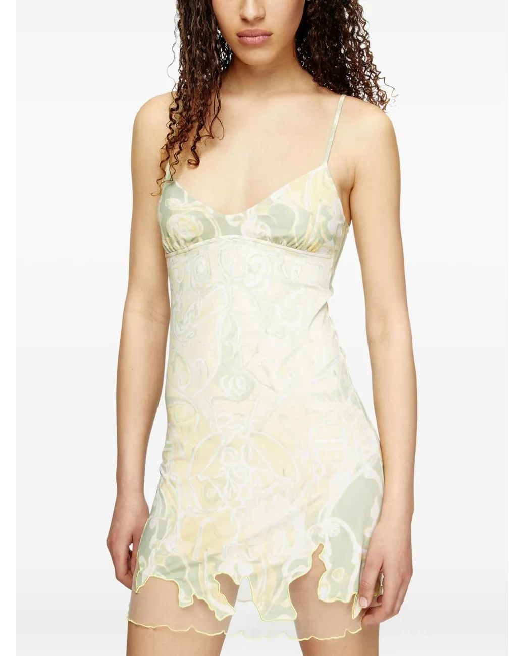 DIESEL D-Inlay Mini Dress in Natural | Lyst DIESEL D-Inlay Mini Dress in Natural | Lyst