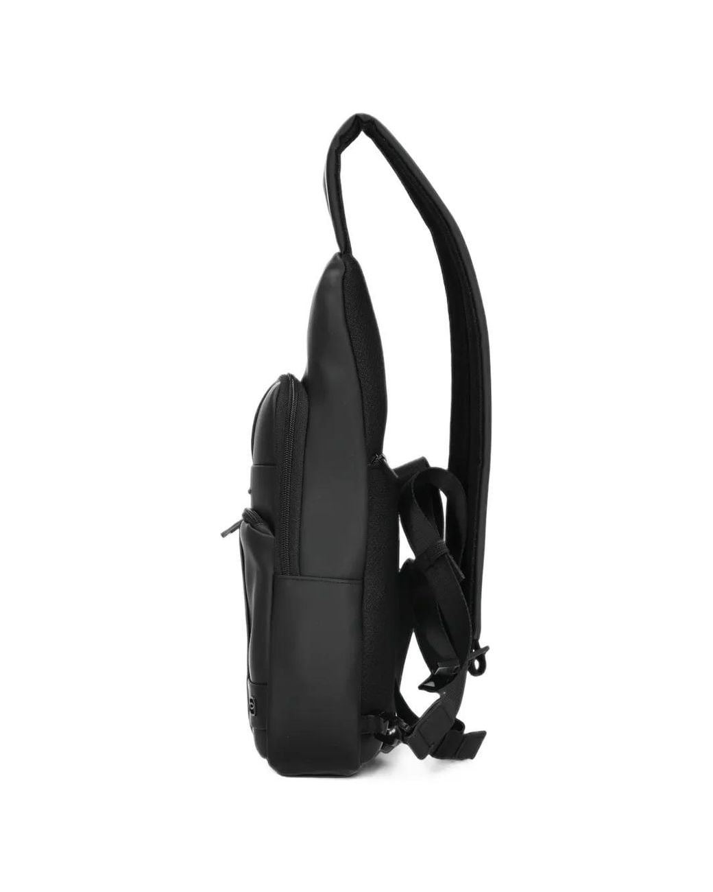 Piquadro Black Logo-Plaque Backpack for men