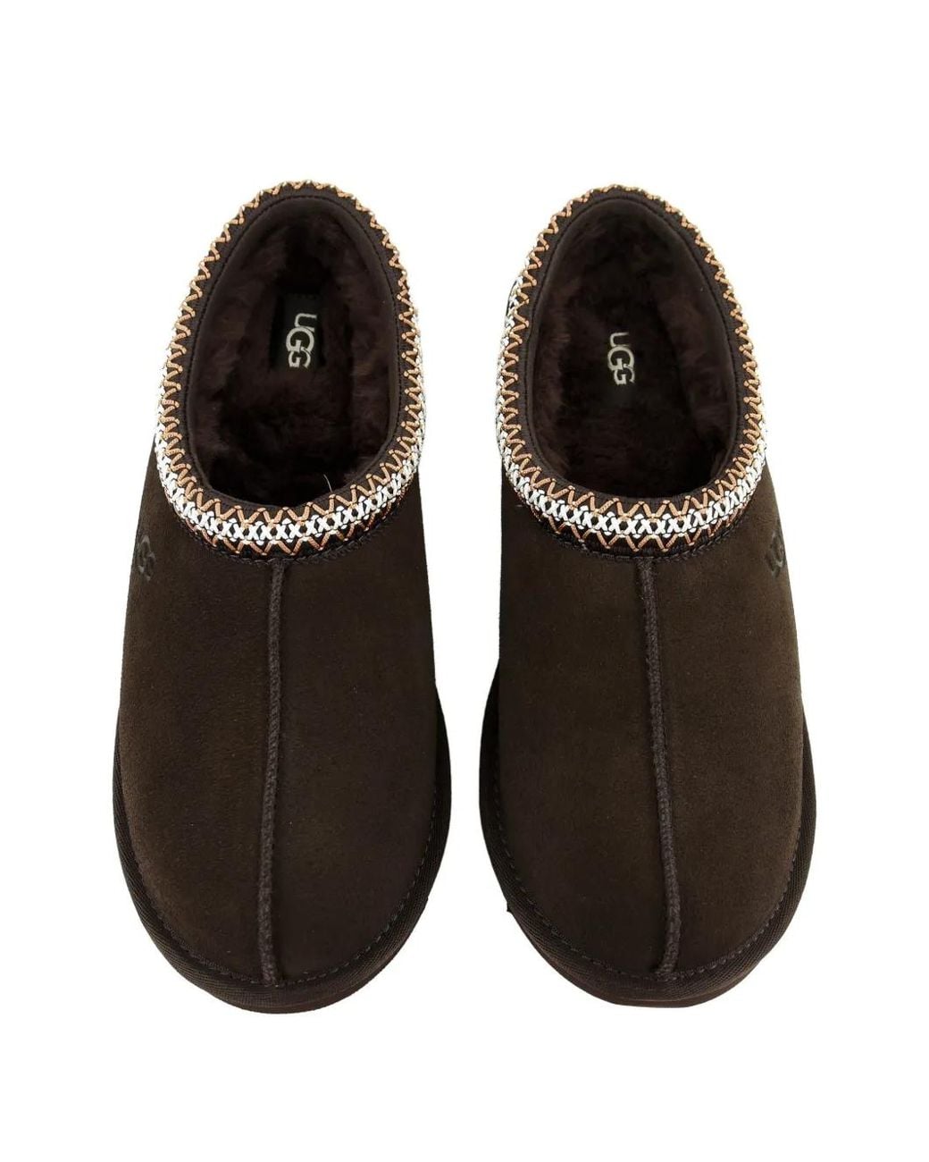 Ugg Brown Tasman Leather Slippers for men