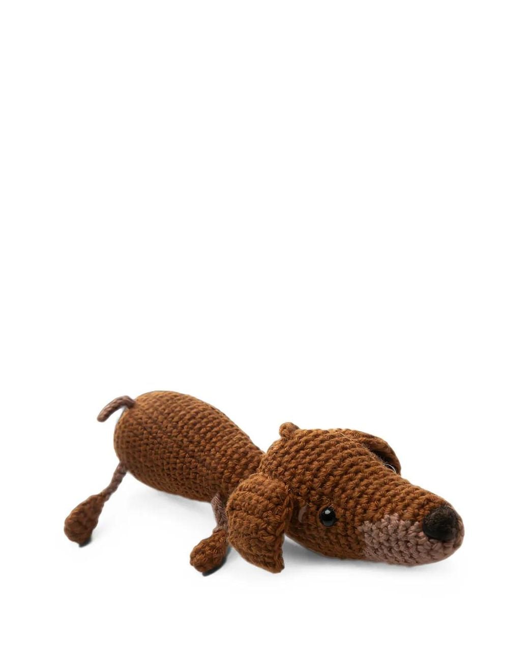 NAHMIAS Brown Dog-Motif Keychain for men