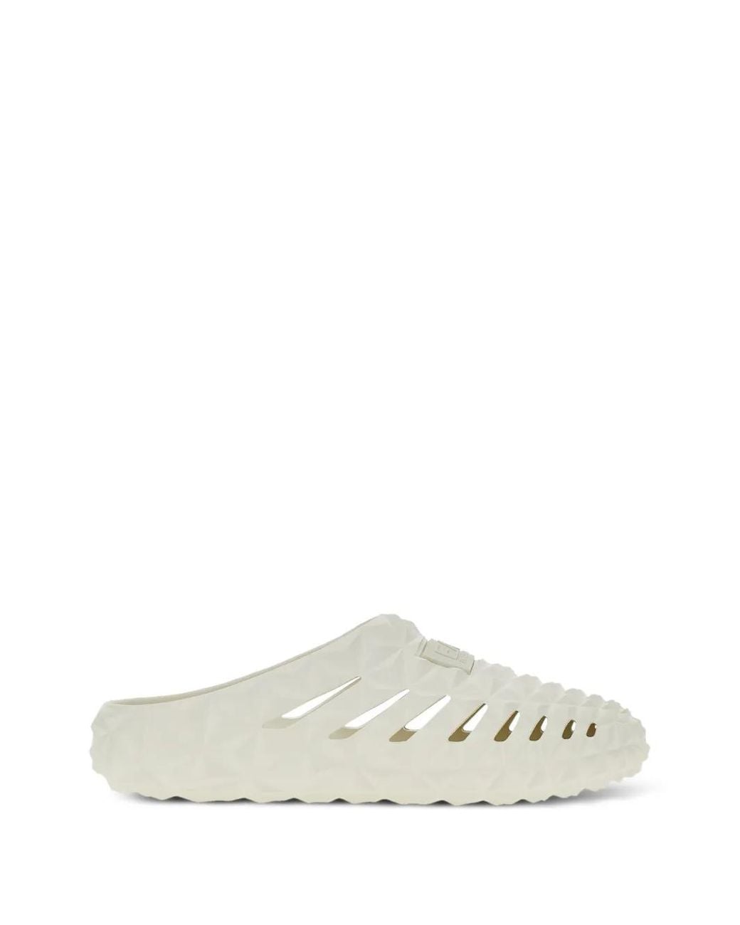 EA7 White Studded Sliders Pri for men