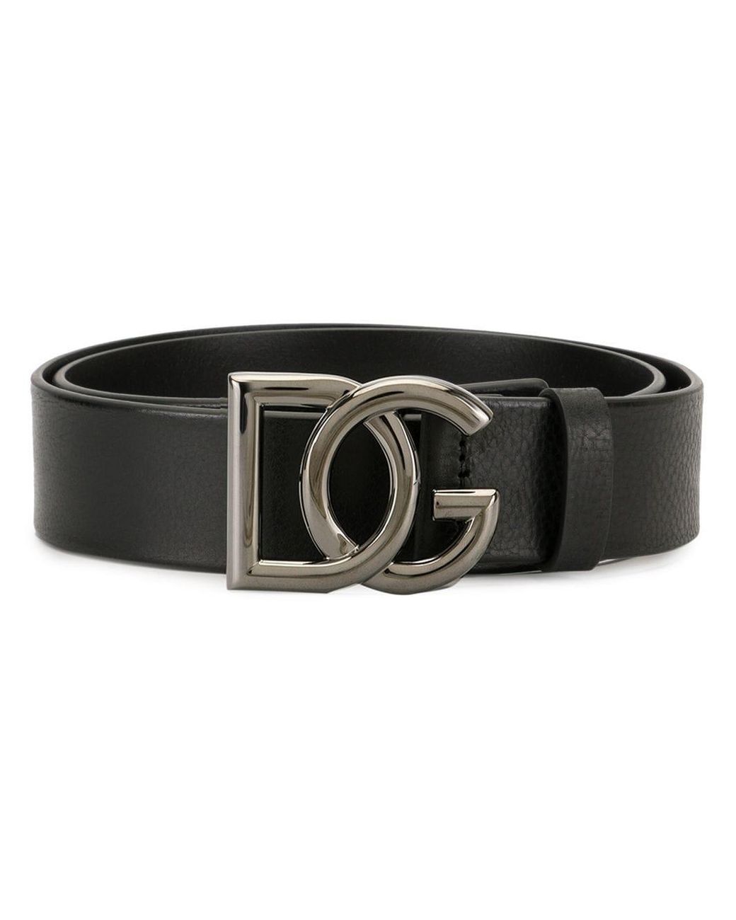 Dolce & Gabbana Leather Logo Buckle Belt in Black for Men - Save 41% - Lyst