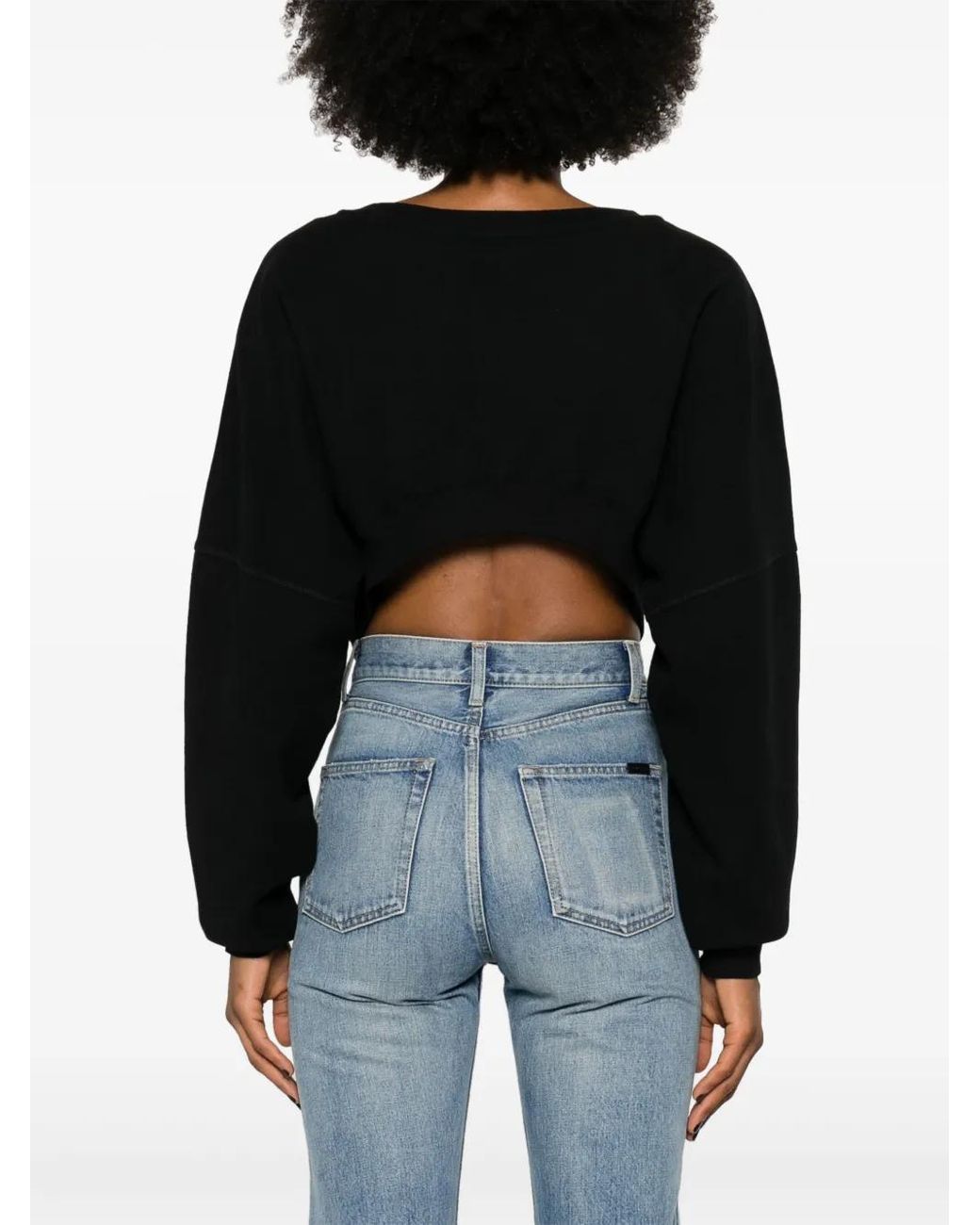 Sudadera corta de Saint Laurent de color Black