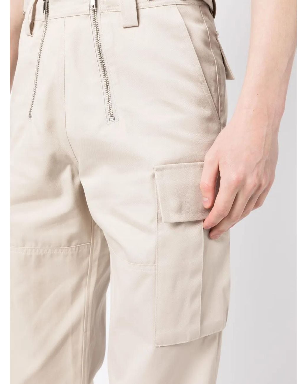 GmbH White Logo-Patch Chino Trousers for men