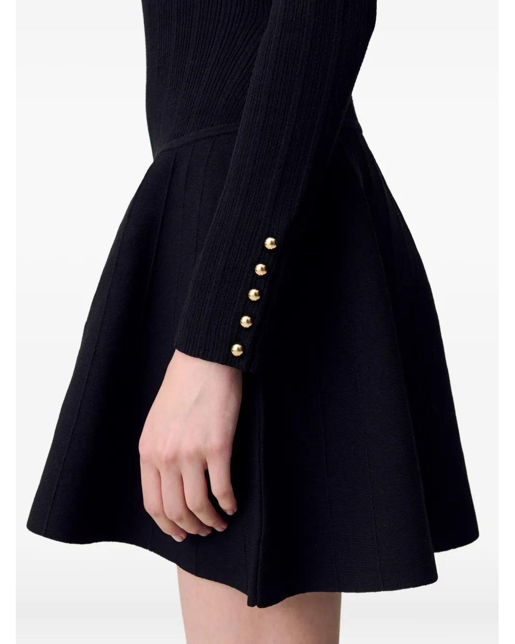 Claudie Pierlot Flared Mini-Jurk in het Black