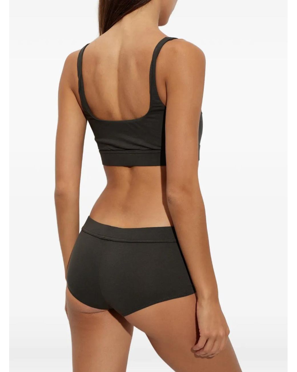 DSquared² Black Logo-Patch Bra