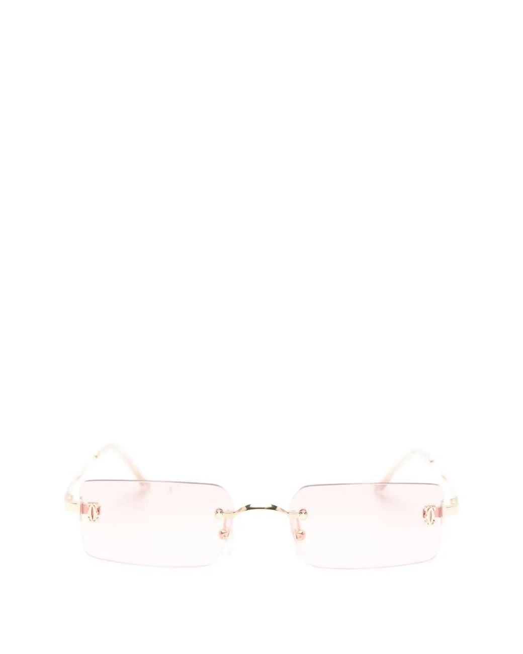 Cartier Natural Rectangle-Frame Sunglasses