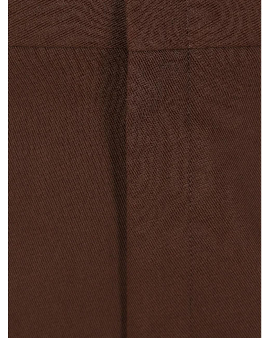 J.Press Brown Back-Buckle Trousers for men