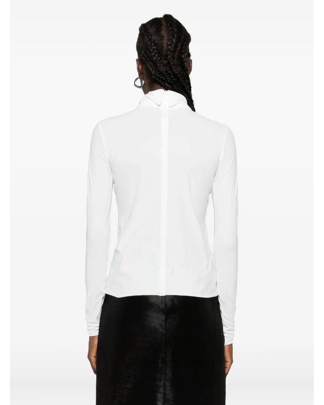 Dorothee Schumacher White Turtleneck Long-Sleeve Top