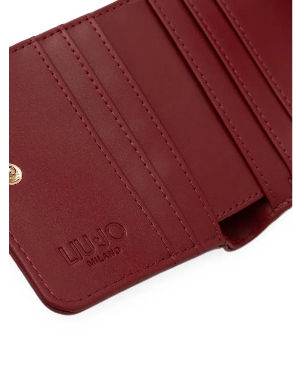 Liu Jo Red Logo-Plaque Wallet