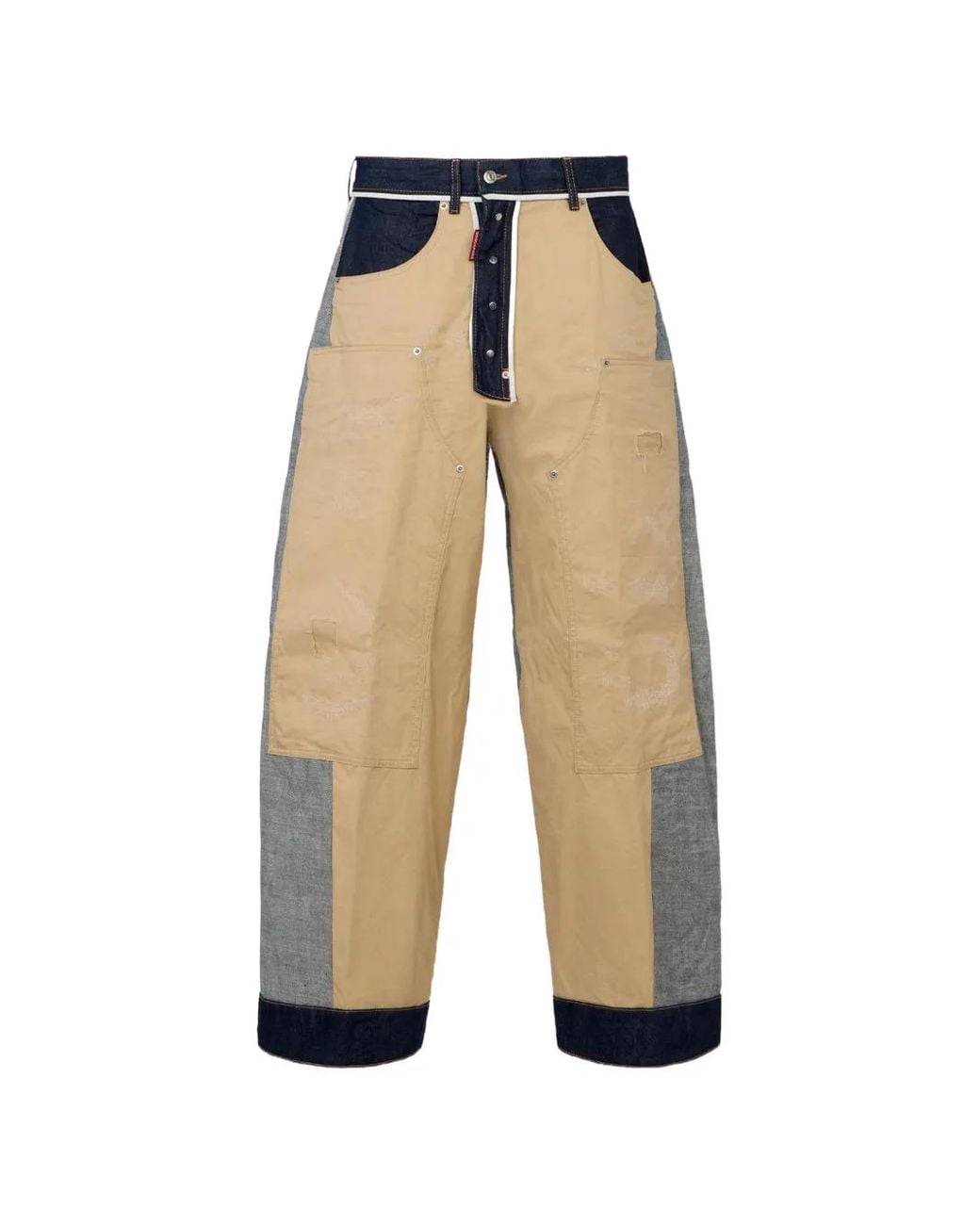 DSquared² White Inside Out Wide Jeans for men