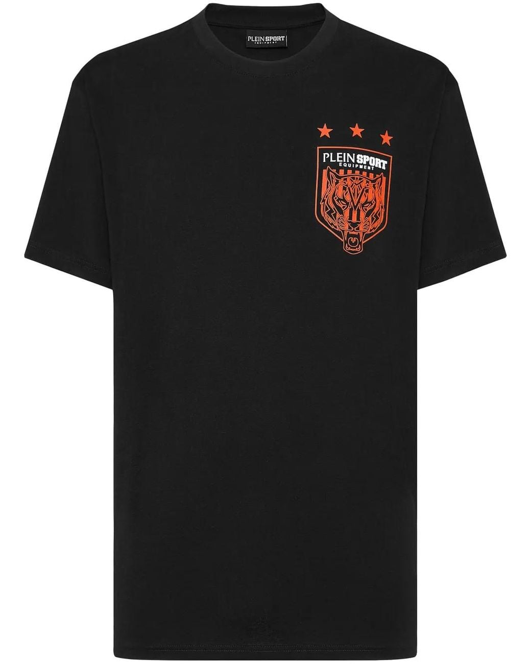 Philipp Plein Black Tiger Crest Edition Cotton T-Shirt for men