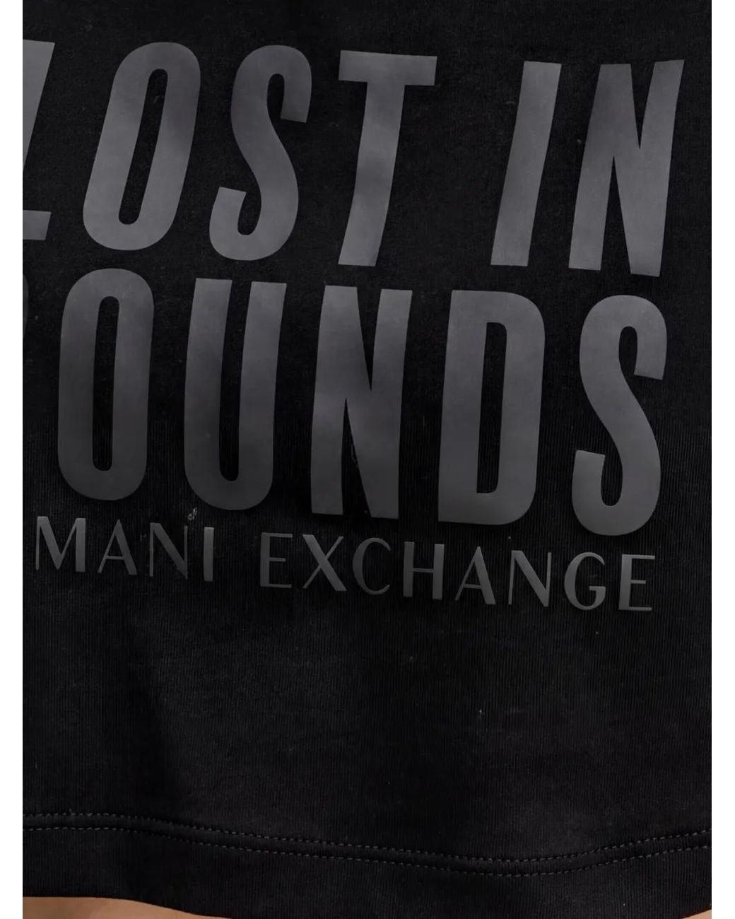 ARMANI EXCHANGE Black Cropped T-Shirt