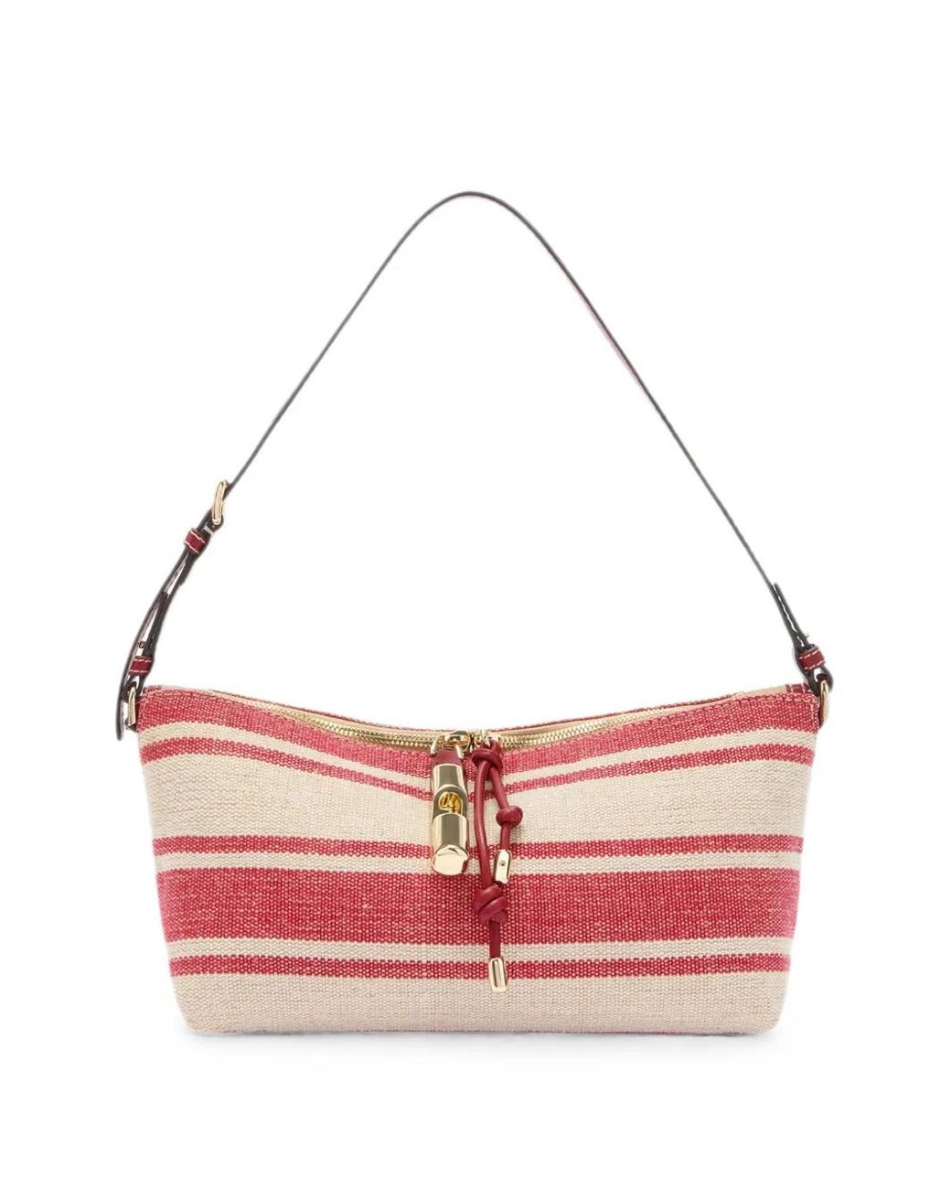 Furla Pink Debby Striped Shoulder Bag