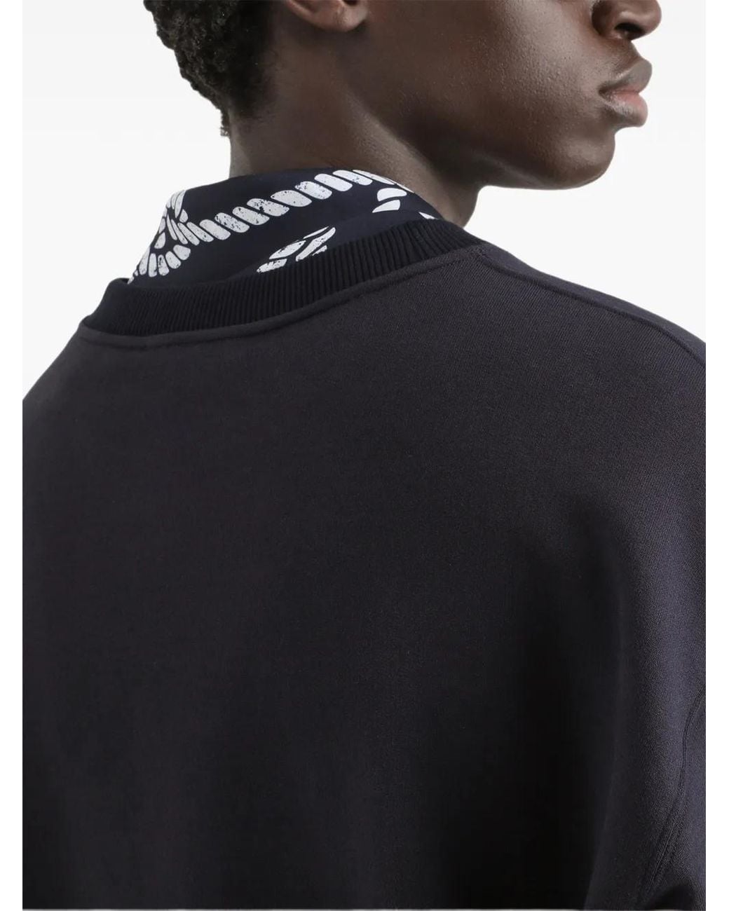 Dolce & Gabbana Black Cotton Sweatshirt With Embroidery for men